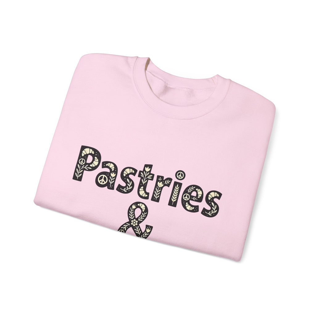 Pastry Peace Logo Sweatshirt Desserts Bakery Gift Women Fun Sweatshirt Pastry Logo Sweatshirt Sweets Fan Retro Sweatshirt Bakery Design Vintage Flower Sweatshirt
