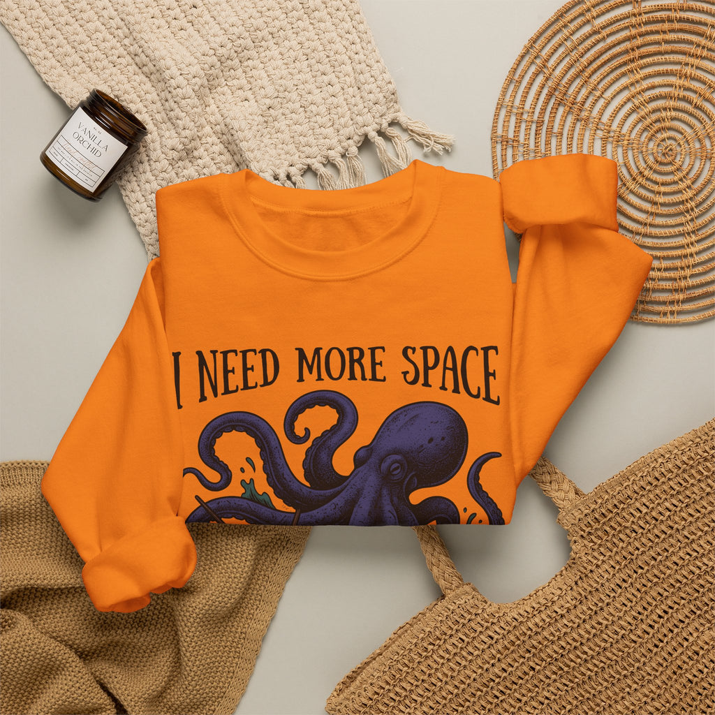 Octopus Ship Sweatshirt Funny Nautical Gift Women Vintage Sweatshirt Kraken Sweatshirt Humor Fan Retro Sweatshirt Maritime Graphic Hand Drawn Ocean Sweatshirt