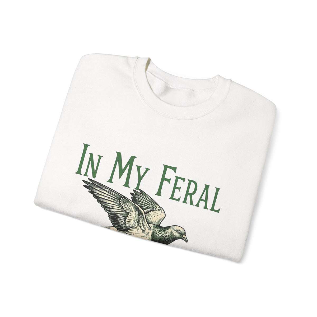 Flying Pigeon Sweatshirt Pickleball Animal Gift Women Vintage Sweatshirt Dove Sweatshirt Paddle Fan Retro Sweatshirt Creature Graphic Hand Drawn Wings Sweatshirt