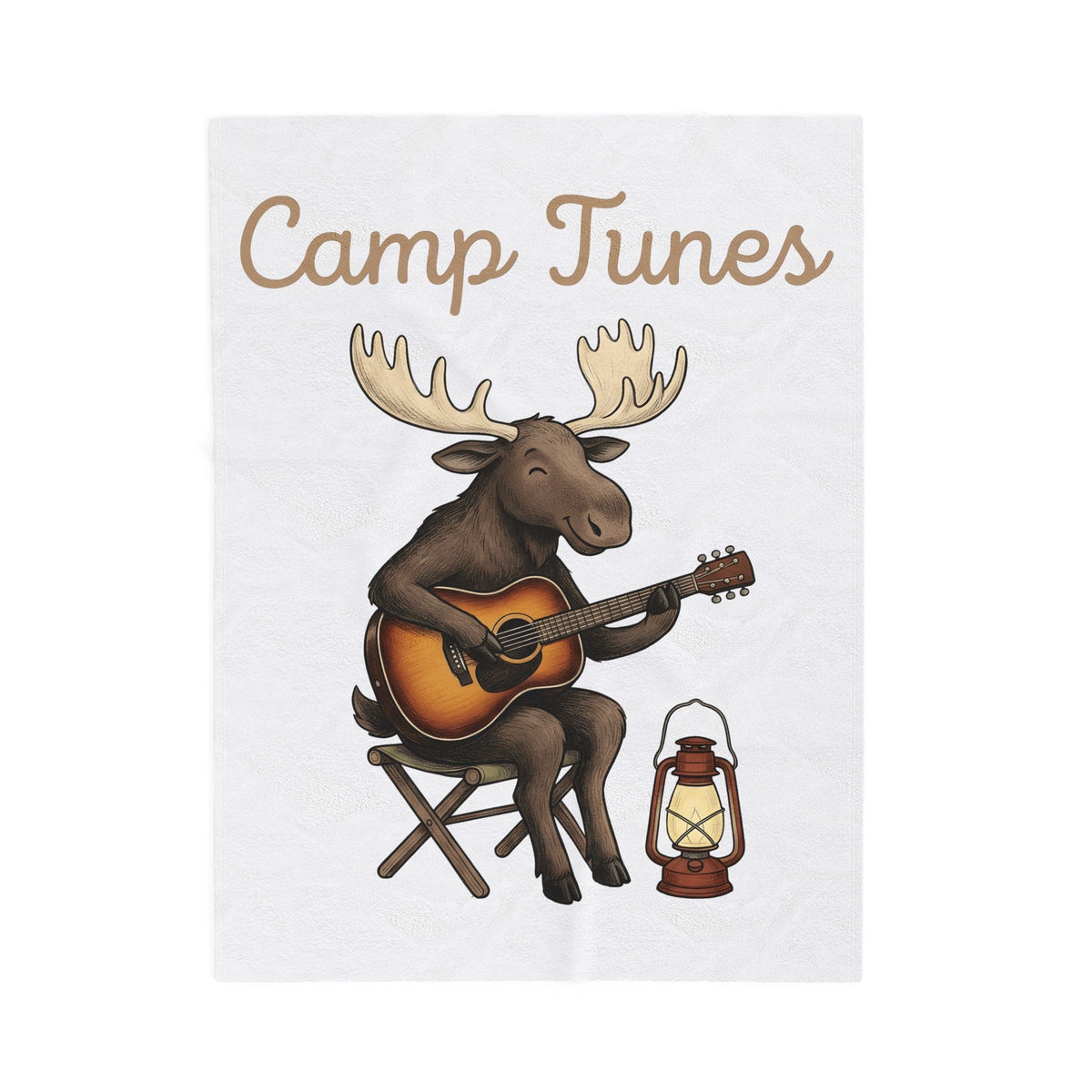 Moose Guitar Blanket Camping Music Gift Women Cute Blanket Guitar Blanket Camper Fan Adorable Blanket Music Graphic Hand Drawn Lantern Blanket