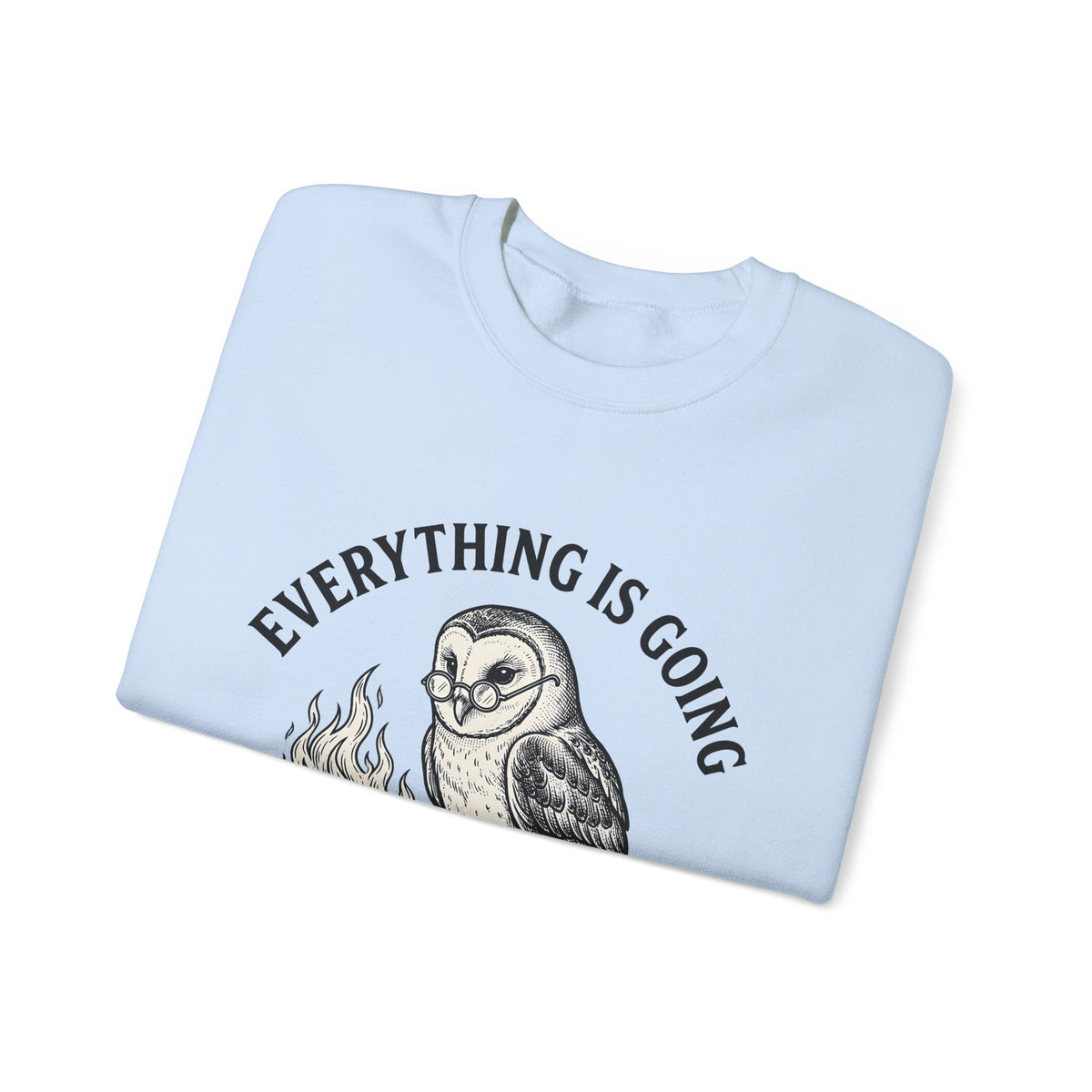Owl Eyeglasses Sweatshirt Funny Critters Gift Women Old-Fashioned Sweatshirt Owl Sweatshirt Humor Fan Vintage Sweatshirt Creature Graphic Outline Blazing Book