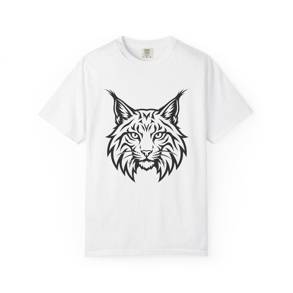 Lynx Head T-Shirt Cat Wildlife Gift Women Bold Line Art T-Shirt Bobcat T-Shirt Cat Fan Line Art T-Shirt Wildlife Graphic Tribal Wildcat T-Shirt