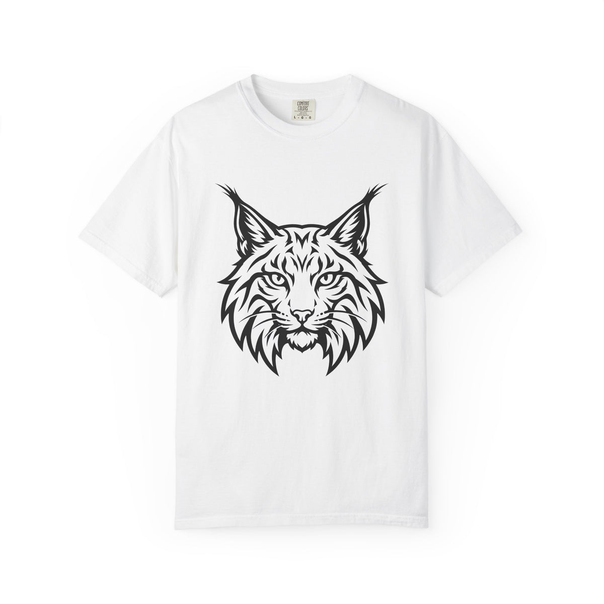 Lynx Head T-Shirt Cat Wildlife Gift Women Bold Line Art T-Shirt Bobcat T-Shirt Cat Fan Line Art T-Shirt Wildlife Graphic Tribal Wildcat T-Shirt
