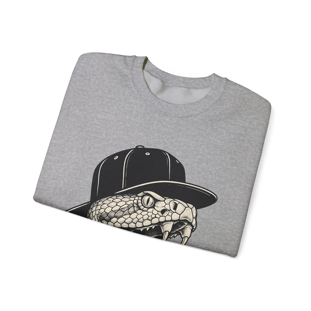 Snake Cap Sweatshirt Streetwear Animal Gift Women Tattoo Sweatshirt Cobra Sweatshirt Urban Fan Ink Sweatshirt Wildlife Graphic Vintage Fangs Sweatshirt
