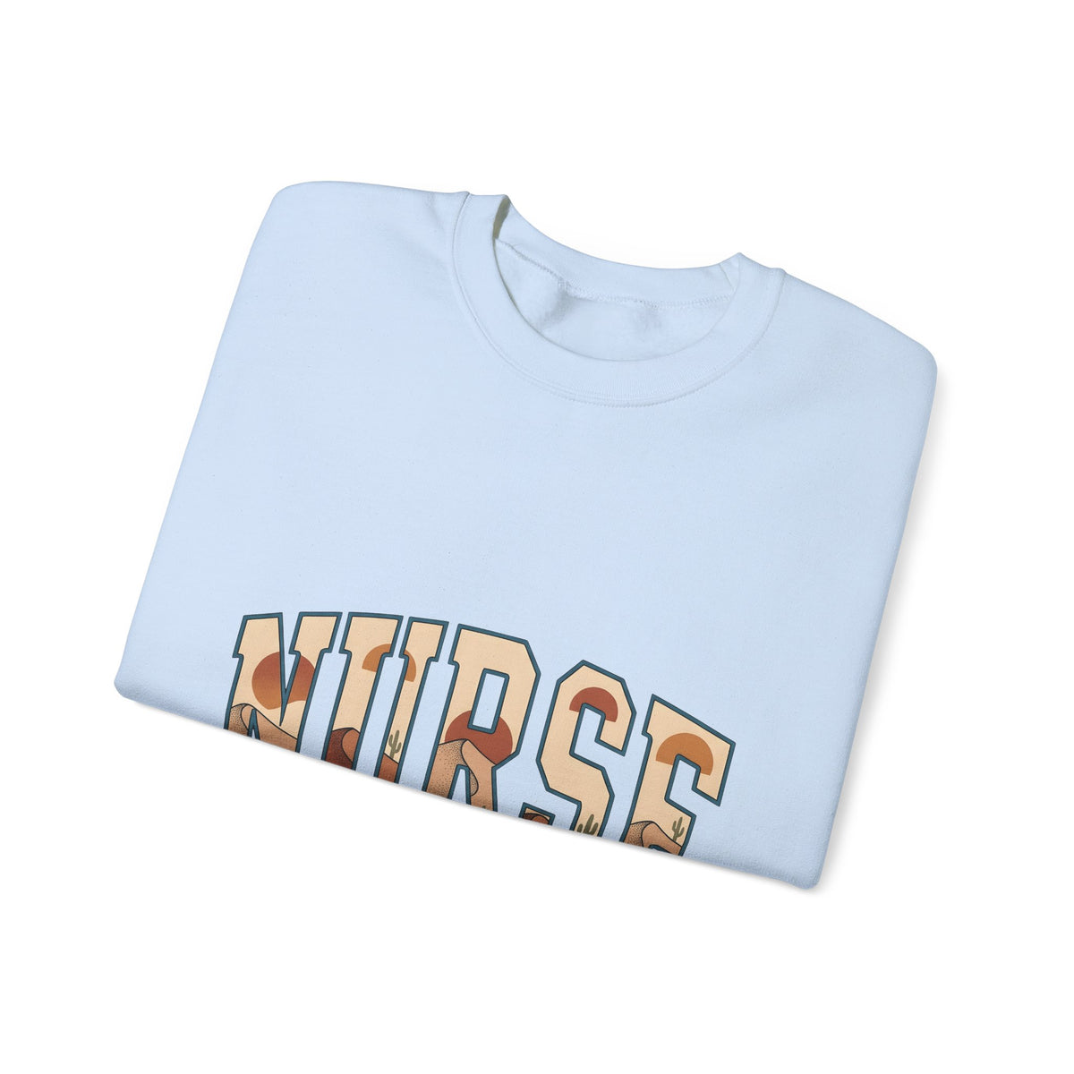 Desert Landscape Text Sweatshirt Nurse Western Gift Women Boho Sweatshirt Desert Text Sweatshirt Rn Fan Hippie Sweatshirt Cowboy Graphic Retro Cactus Sweatshirt