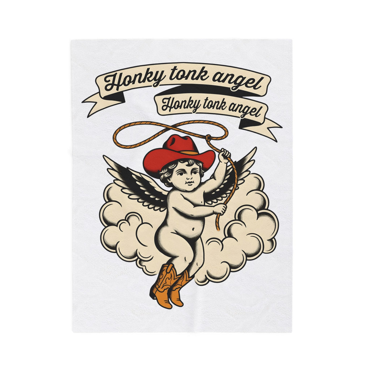 Ranch Angel Blanket Cowgirl Halo Gift Women Sketch Blanket Farm Angel Blanket Rodeo Fan Country Girl Blanket Heavenly Graphic Prairie Fog Blanket