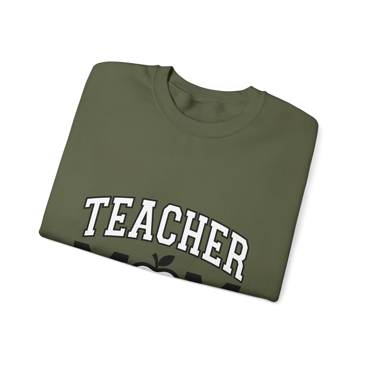 Apple Icon Sweatshirt Moms School Gift Women Thick Sweatshirt Fruit Sweatshirt Mother Enthusiast Bold Sweatshirt Education Graphic Modern Varsity Lettering