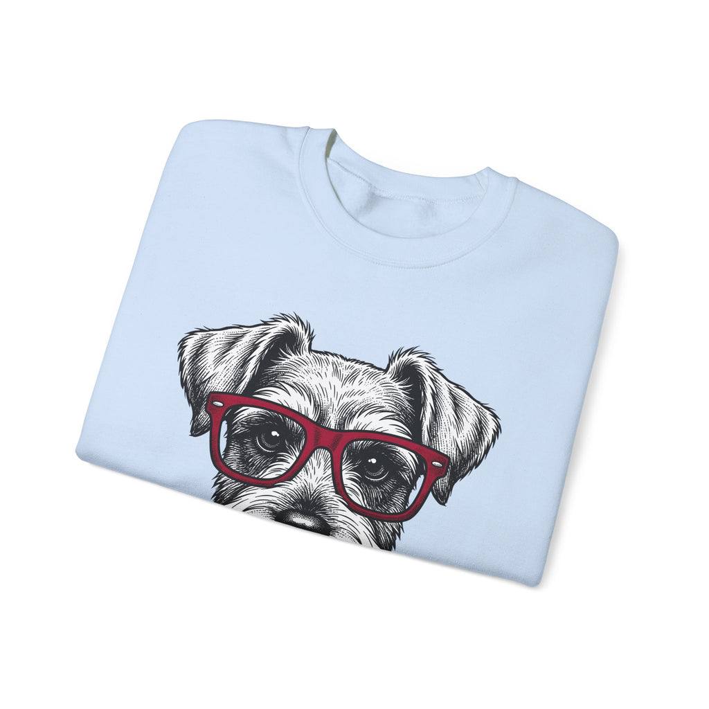 Schnauzer Pet Sweatshirt Dog Critters Gift Women Line Art Sweatshirt Dog Sweatshirt Dog Fan Dog Graphic Dog Graphic Cartoon Spectacles Sweatshirt