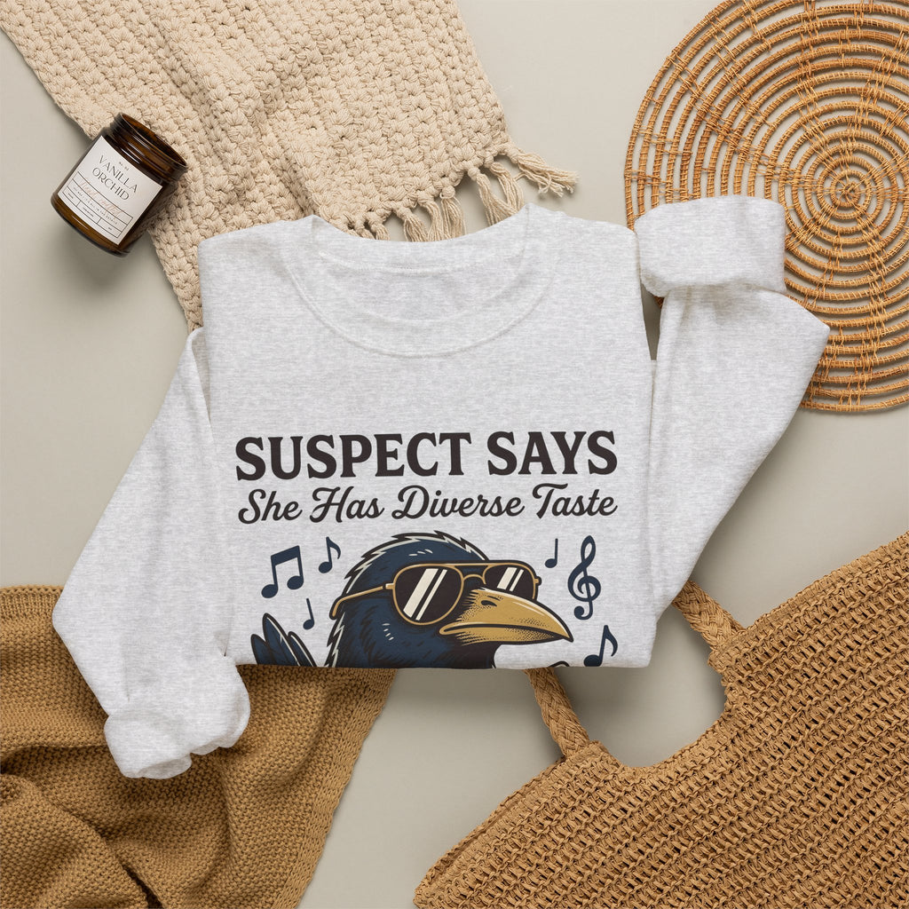 Hip Raven Sweatshirt Funny Song Gift Women Comic Sweatshirt Raven Sweatshirt Humor Fan Cartoon Sweatshirt Melody Graphic Vintage Tape Deck Sweatshirt