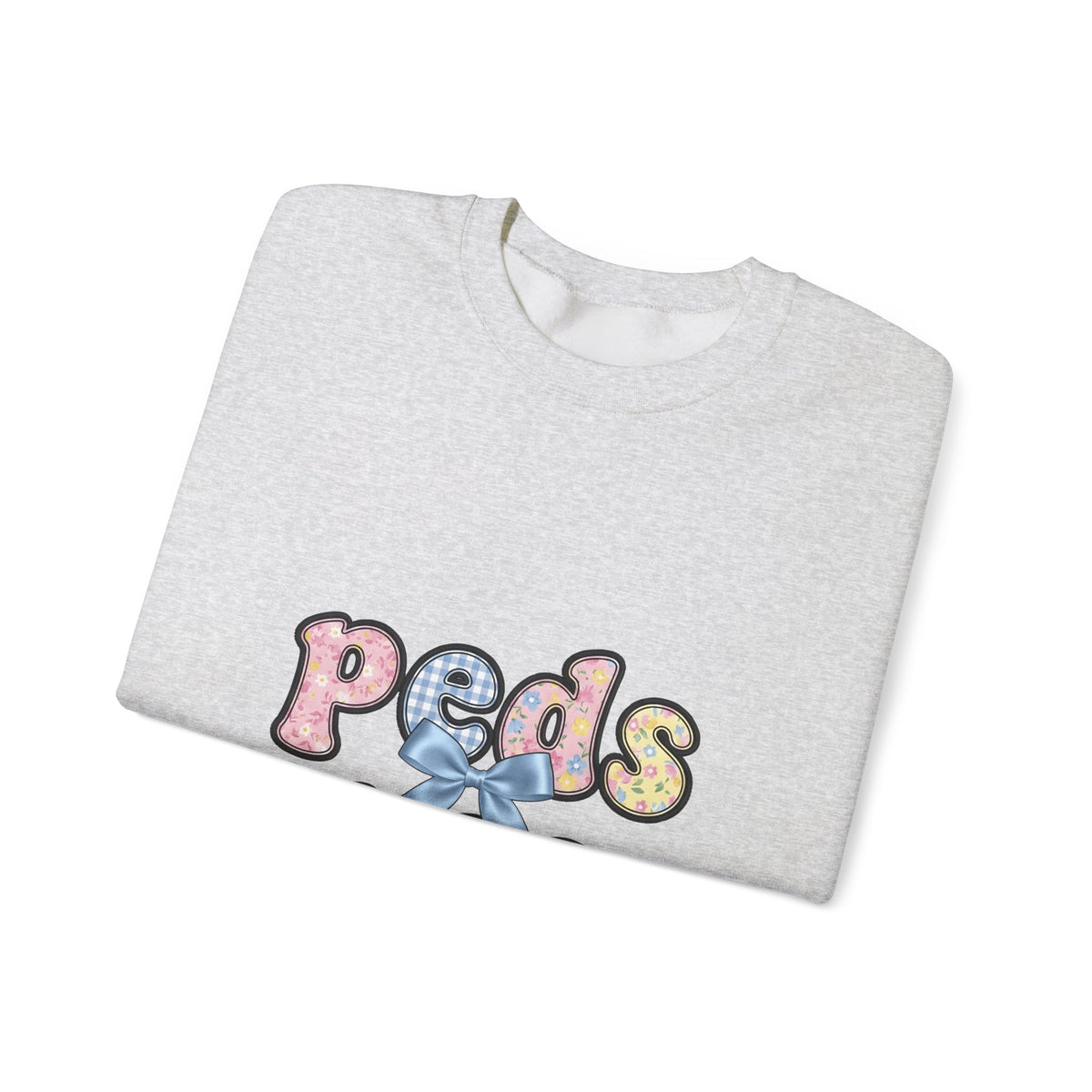 Pastel Fabric Typography Sweatshirt Nurse Flower Gift Women Adorable Sweatshirt Textile Sweatshirt Nursing Enthusiast Typography Sweatshirt Floral Graphic Old
