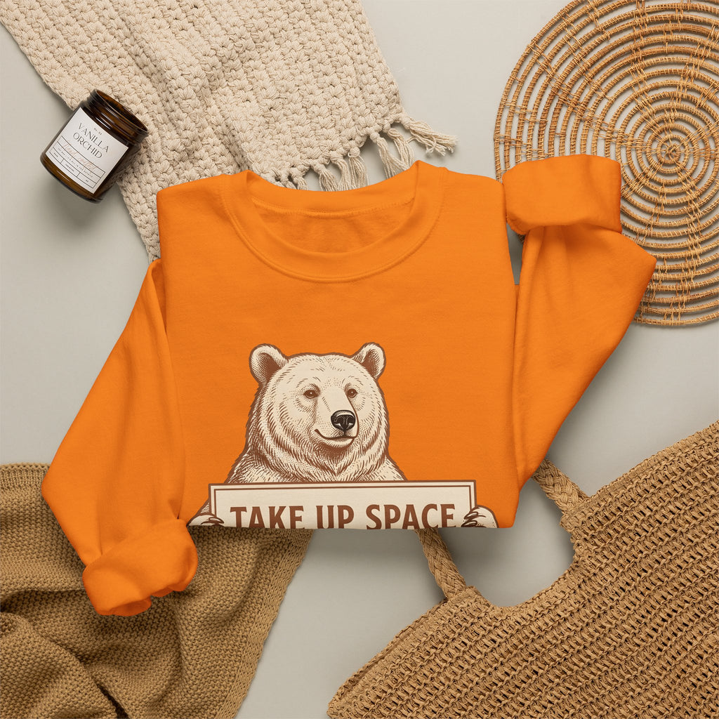 Bear Bear Animal Gift Vintage Grizzly Bear Fan Ursine Wildlife Hand Drawn Sign Sweatshirt