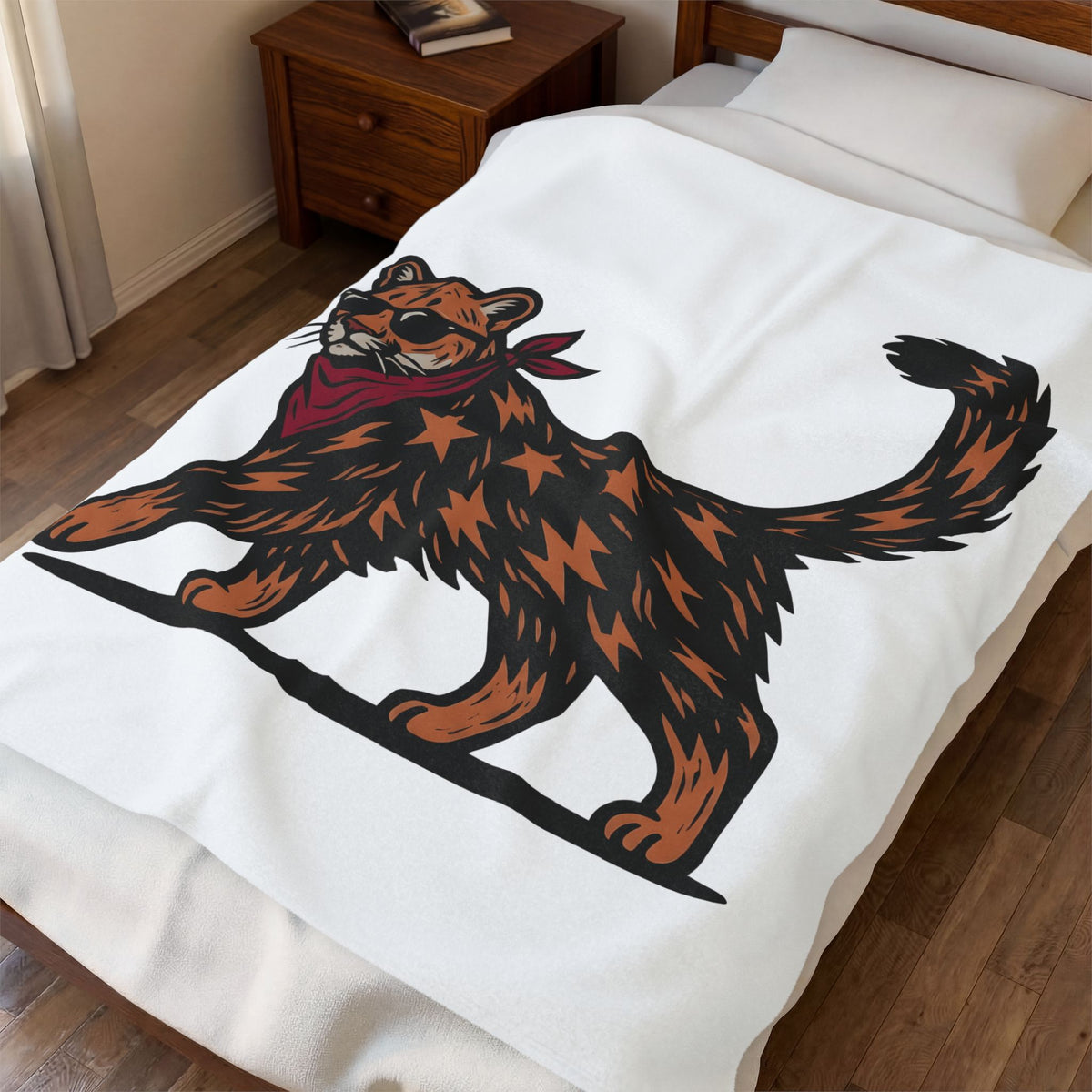 Pussycat Kerchief Blanket Cowgirl Creatures Gift Women Striking Blanket Cat Bandana Blanket Rodeo Fan Vintage Graphic Blanket Nostalgic Eyewear