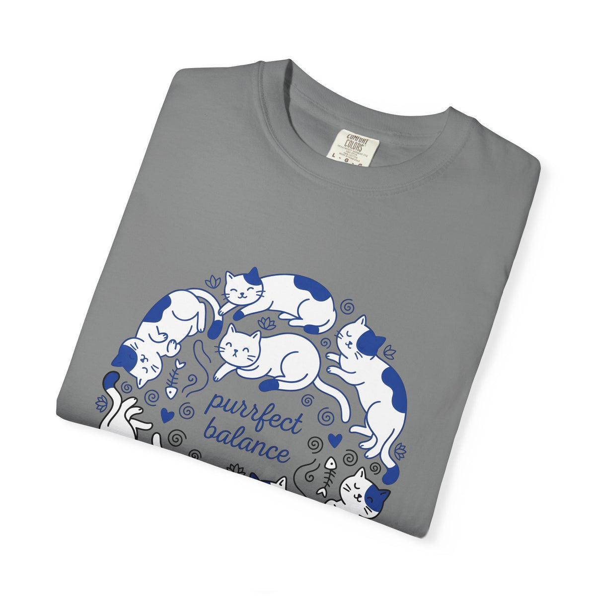 Sleeping Cats T-Shirt Cat Animals Gift Women Doodle T-Shirt Kitten T-Shirt Cat Fan Feline T-Shirt Cartoon Graphic Wildlife Illustration Minimalist