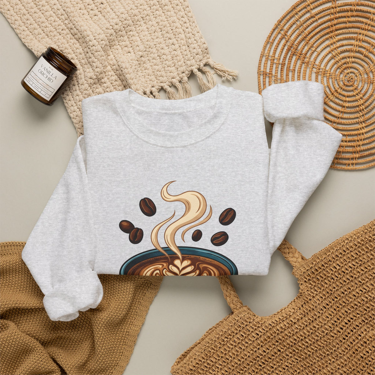 Espresso Cup Sweatshirt Coffee Cuisine Gift Women Line Art Sweatshirt Coffee Sweatshirt Sweatshirt Coffee Fan Coffee Art Sweatshirt Food Graphic Classic Coffee Seeds