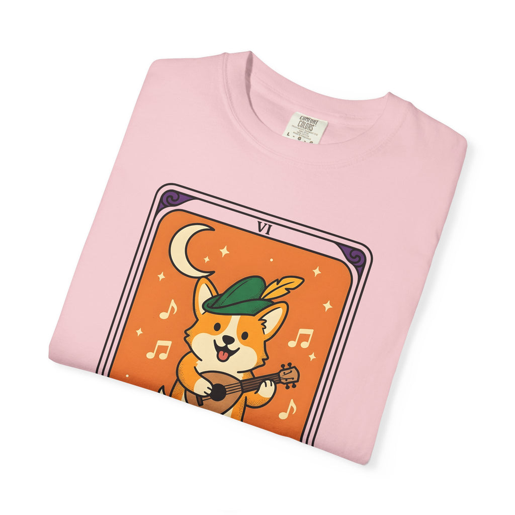 Corgi Performer T-Shirt Boho Chic Animal Gift Women Anime T-Shirt Pembroke Welsh Corgi T-Shirt Bohemian Fan Manga T-Shirt Animal Graphic Hand Drawn