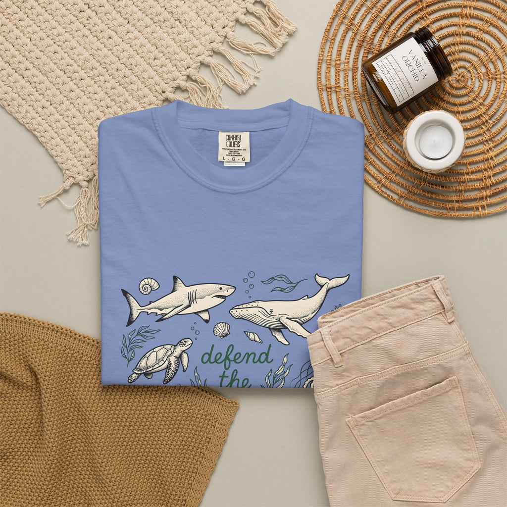 Sea Creatures T-Shirt Ocean Wildlife Gift Women Sketch T-Shirt Marine Life T-Shirt Marine Fan Oceanic T-Shirt Wildlife Graphic Retro Kelp T-Shirt