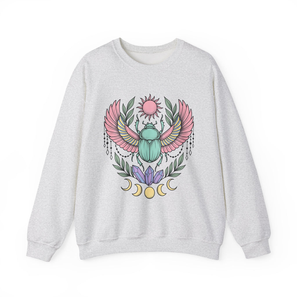 Scarab Bug Boho Chic Metaphysical Gift Tribal Beetle Bohemian Enthusiast Primitive Spiritual Sweatshirt