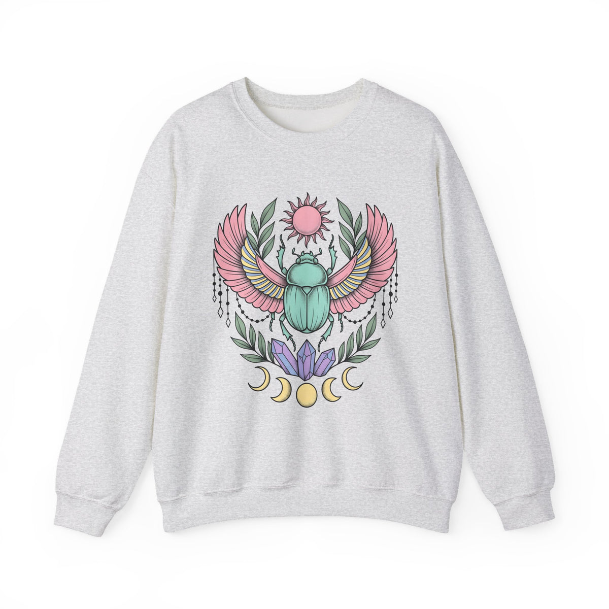 Scarab Bug Boho Chic Metaphysical Gift Tribal Beetle Bohemian Enthusiast Primitive Spiritual Sweatshirt