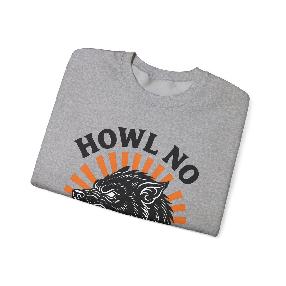 Wolf Face Halloween Scary Gift Werewolf Horror Fan Creepy Retro Sunburst Sweatshirt