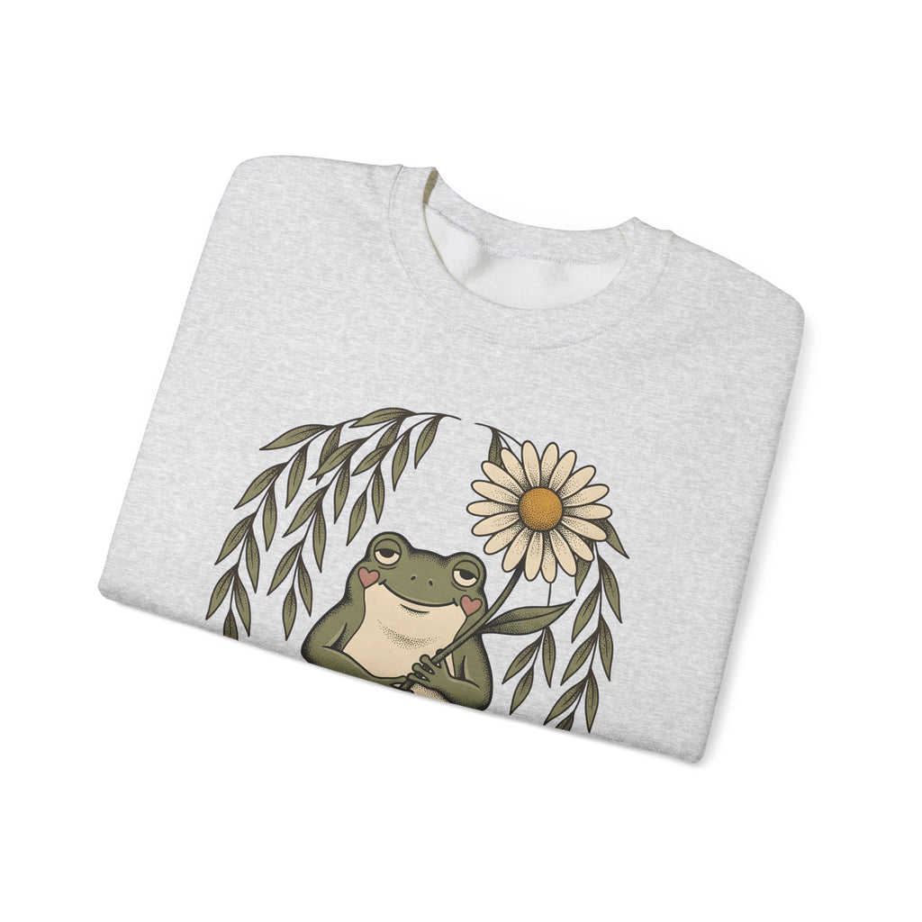 Frog Flower Cute Animal Gift Boho Toad T Sweatshirt