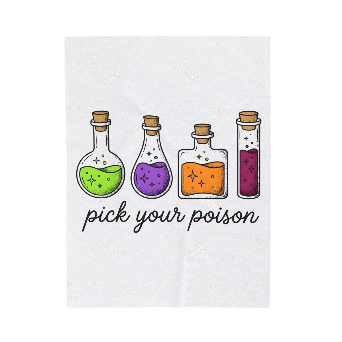Potion Jars Blanket Halloween Sorcery Gift Women Animated Blanket Apothecary Blanket Spooky Fan Cartoon Blanket Magic Graphic Classic Twinkles