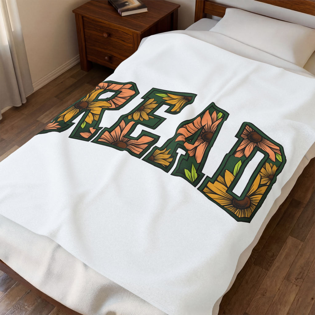 Flower Script Blanket Teacher Texts Gift Women Thick Blanket Typography Blanket Educator Enthusiast Calligraphy Blanket Message Graphic Old School
