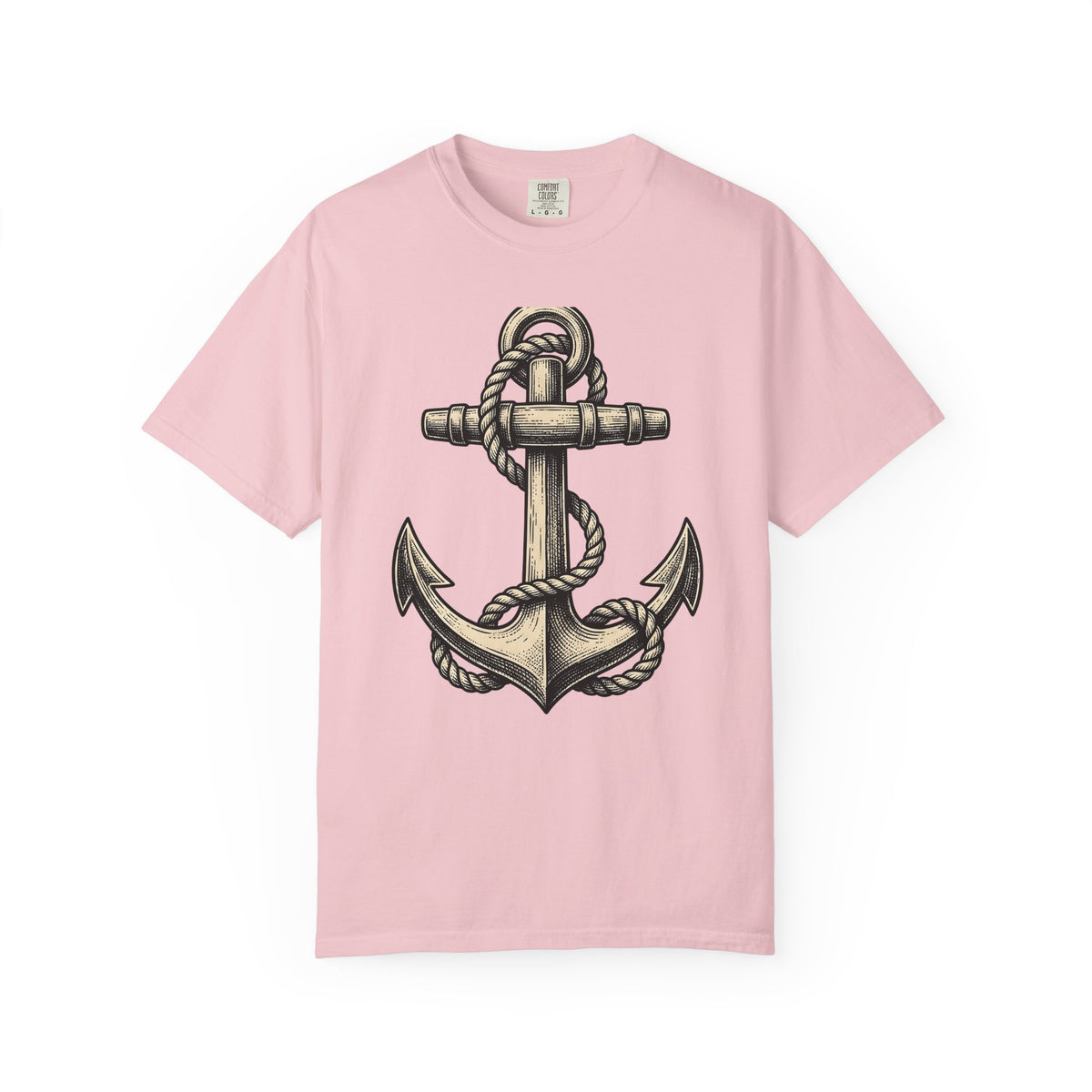 Anchor Line Nautical Beach Gift Old School Rope Sailor Fan Mooring Outline Seaside T-Shirt