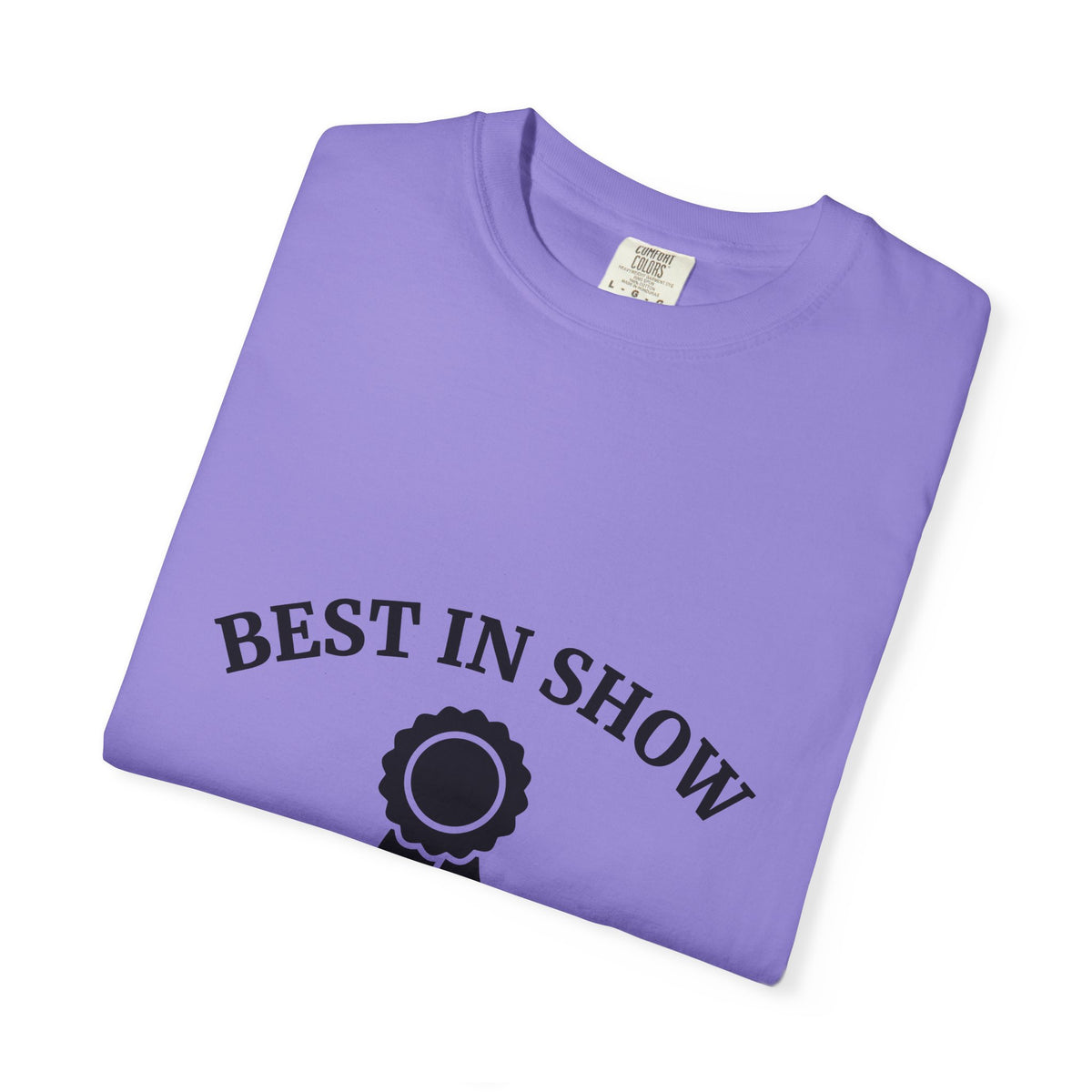Award Ribbon T-Shirt Dog Competition Gift Women Minimalist T-Shirt Rosette T-Shirt Dog Fan Simple T-Shirt Championship Graphic Retro Badge T-Shirt