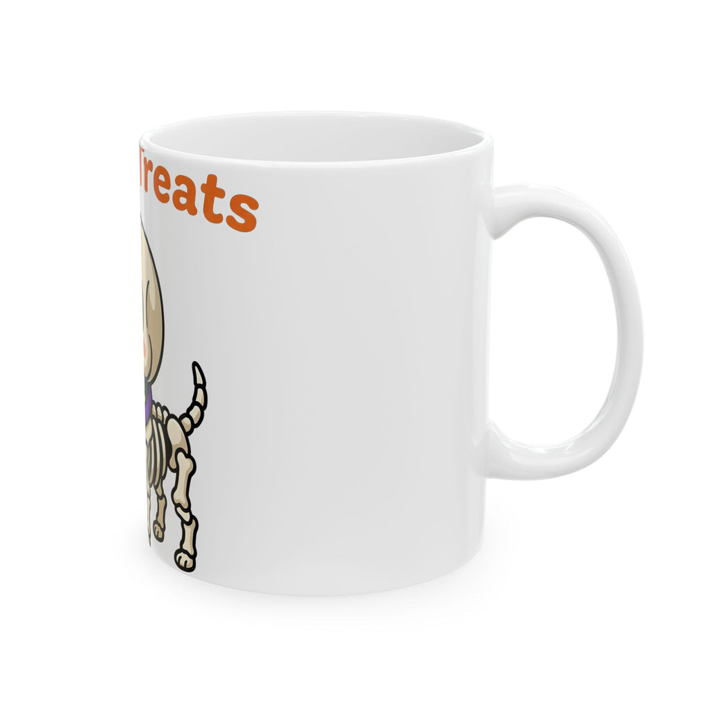Skeleton Dog Mug Halloween Dog Gift Women Cute Mug Dog Mug Halloween Fan Kawaii Mug Canine Graphic Cartoon Pumpkin Mug