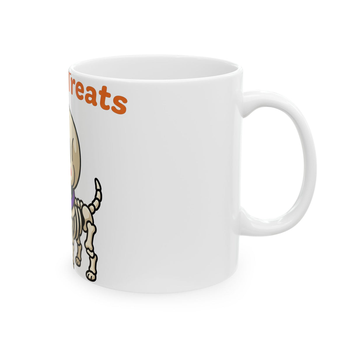 Skeleton Dog Mug Halloween Dog Gift Women Cute Mug Dog Mug Halloween Fan Kawaii Mug Canine Graphic Cartoon Pumpkin Mug
