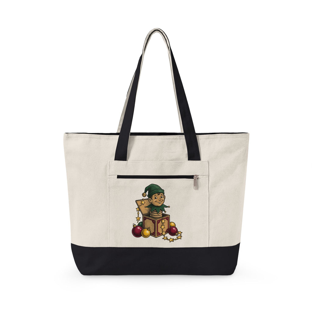 Elf Jack In The Box Christmas Holiday Gift Vintage Jack In The Box Christmas Tote Bag