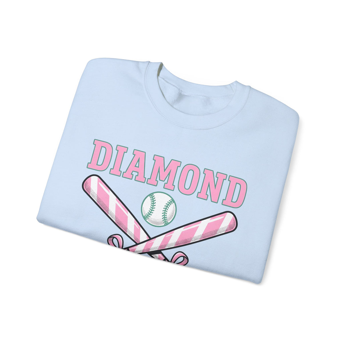 Crossed Baseball Bats Sweatshirt Softball Group Gift Women Vector Sweatshirt Baseball Bat Sweatshirt Softball Fan Digital Graphic Sweatshirt Vintage Ribbon