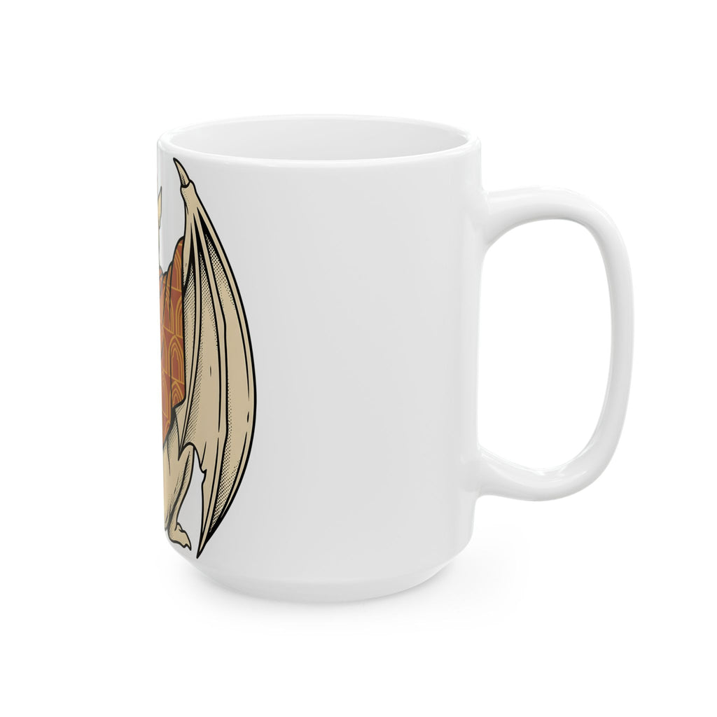 Bat Sculpture Mug Halloween Ghost Gift Women Mysterious Mug Statue Mug Horror Fan Dark Art Mug Specter Graphic Classic Night Bird