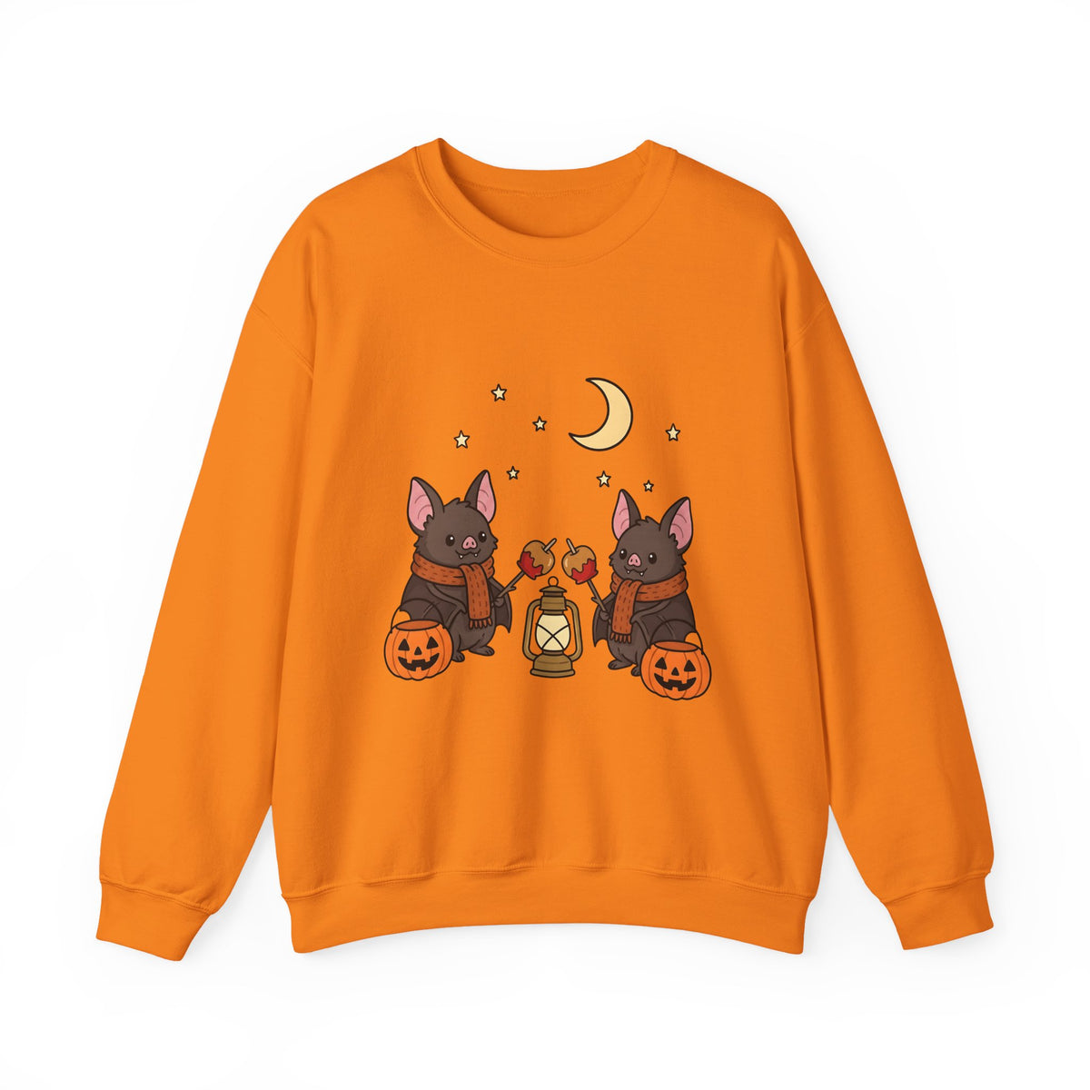 Bat Drawing Sweatshirt Halloween Creatures Gift Women Charming Sweatshirt Bat Sweatshirt Spooky Fan Cartoon Sweatshirt Monster Graphic Animated Gourd Sweatshirt