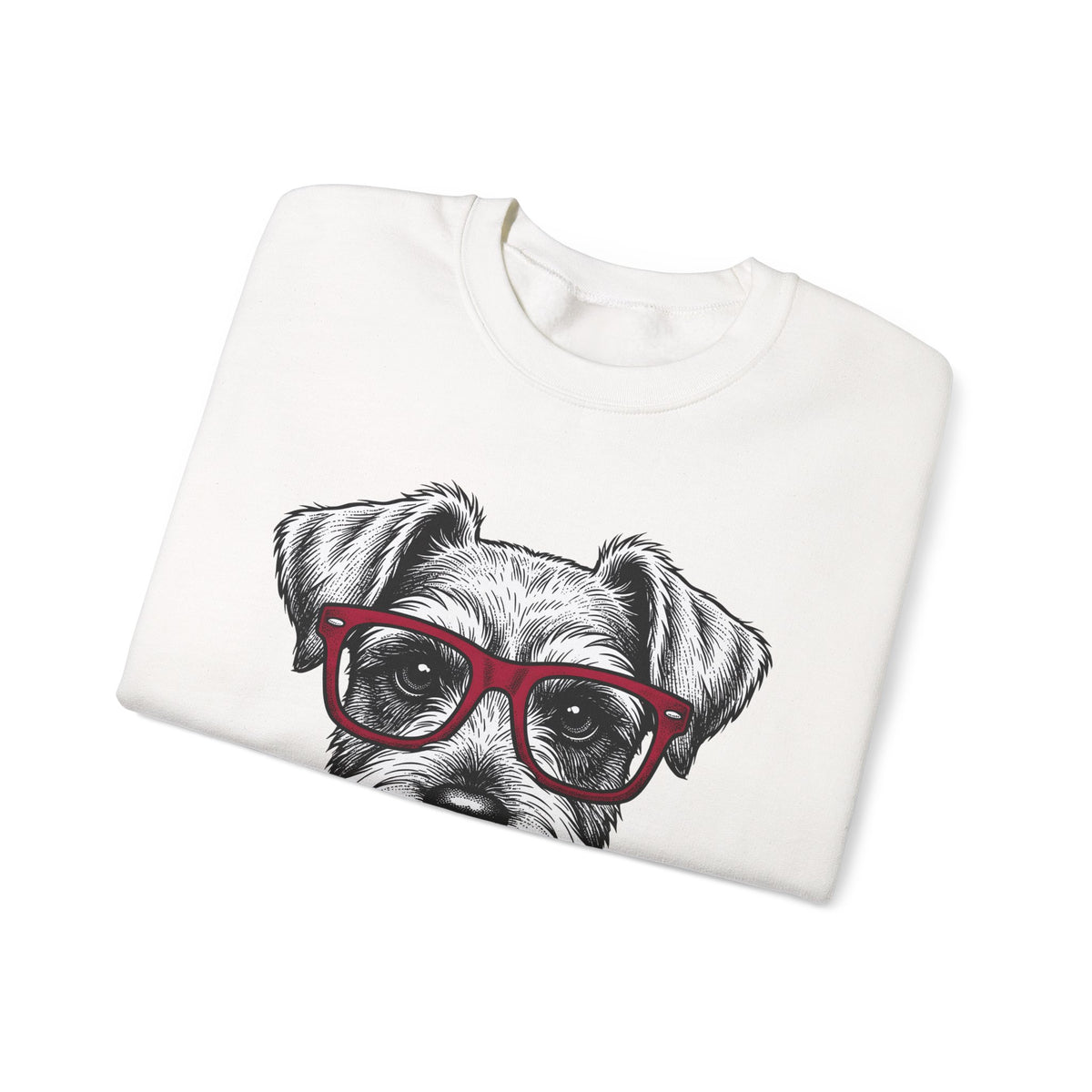 Schnauzer Pet Sweatshirt Dog Critters Gift Women Line Art Sweatshirt Dog Sweatshirt Dog Fan Dog Graphic Dog Graphic Cartoon Spectacles Sweatshirt