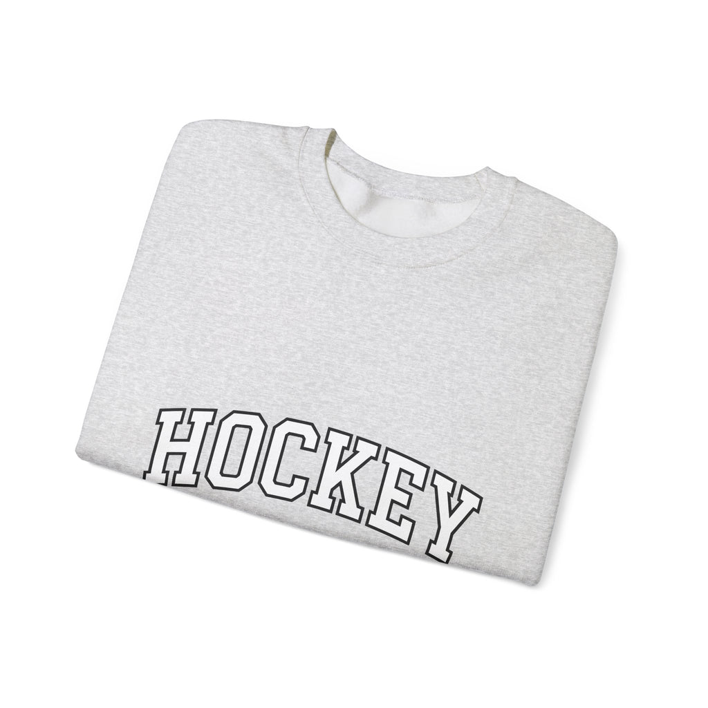 Varsity Lettering Sweatshirt Moms Puck Sport Gift Women Thick Sweatshirt Letterman Sweatshirt Mom Fan Bold Sweatshirt Hockey Graphic Classic Team Mom Sweatshirt