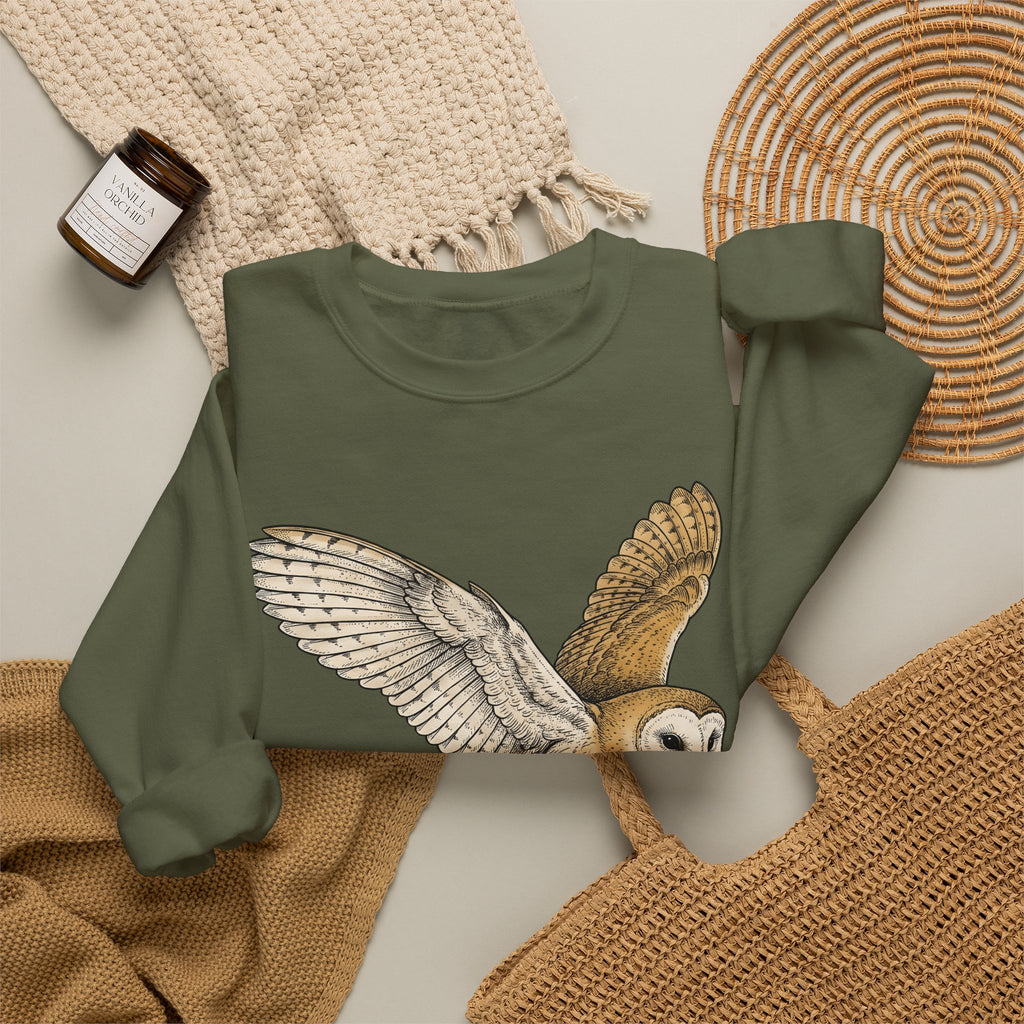 Barn Owl Sweatshirt Christmas Pets Gift Women Cartoon Sweatshirt Owl Sweatshirt Xmas Fan Owl Sweatshirt Animal Graphic Classic Globe Lights Sweatshirt