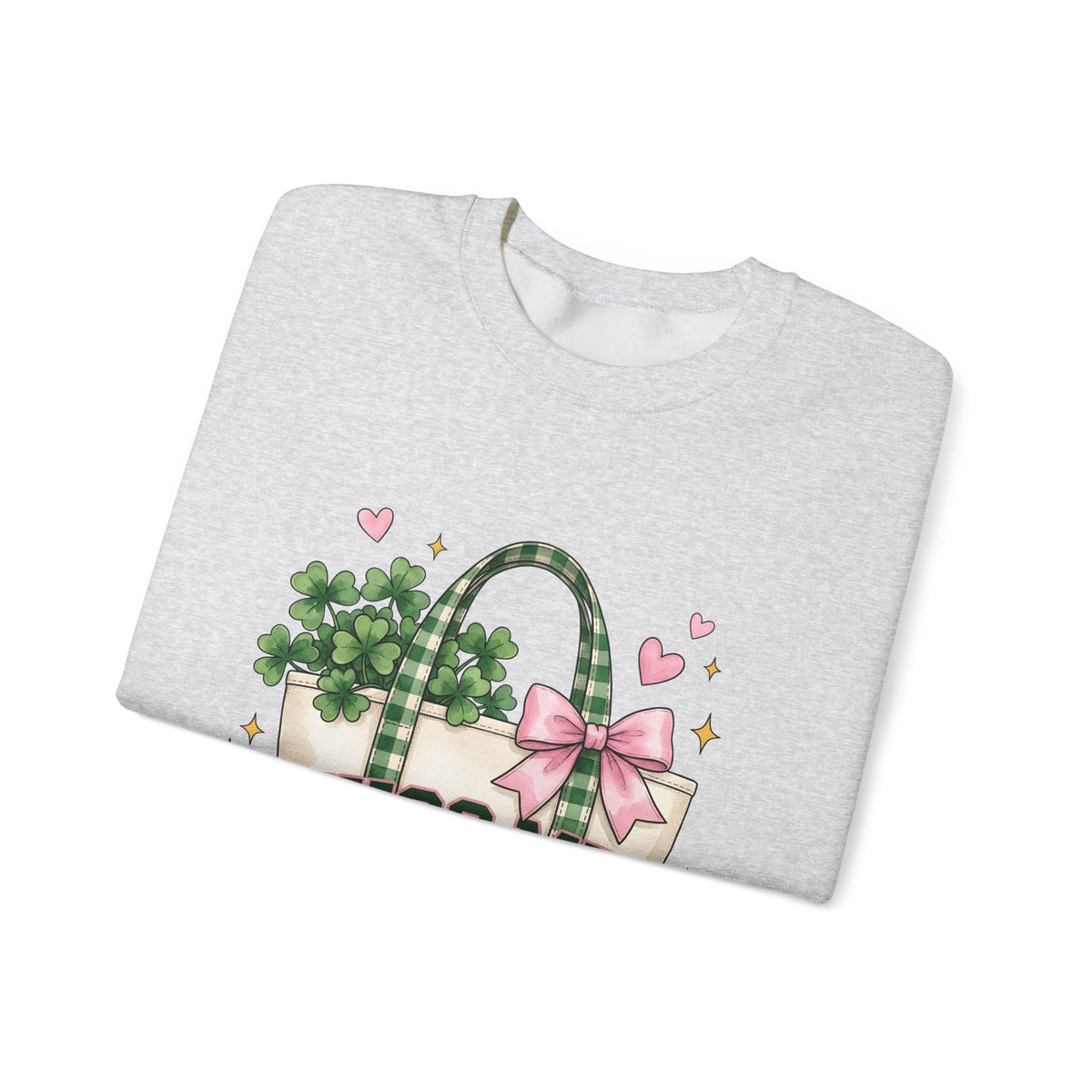 Clover Sweatshirt Sweatshirt St Patrick's Day Celebration Gift Women Paint Sweatshirt Tote Sweatshirt Shamrock Fan Painted Sweatshirt Party Graphic Sketch Pink