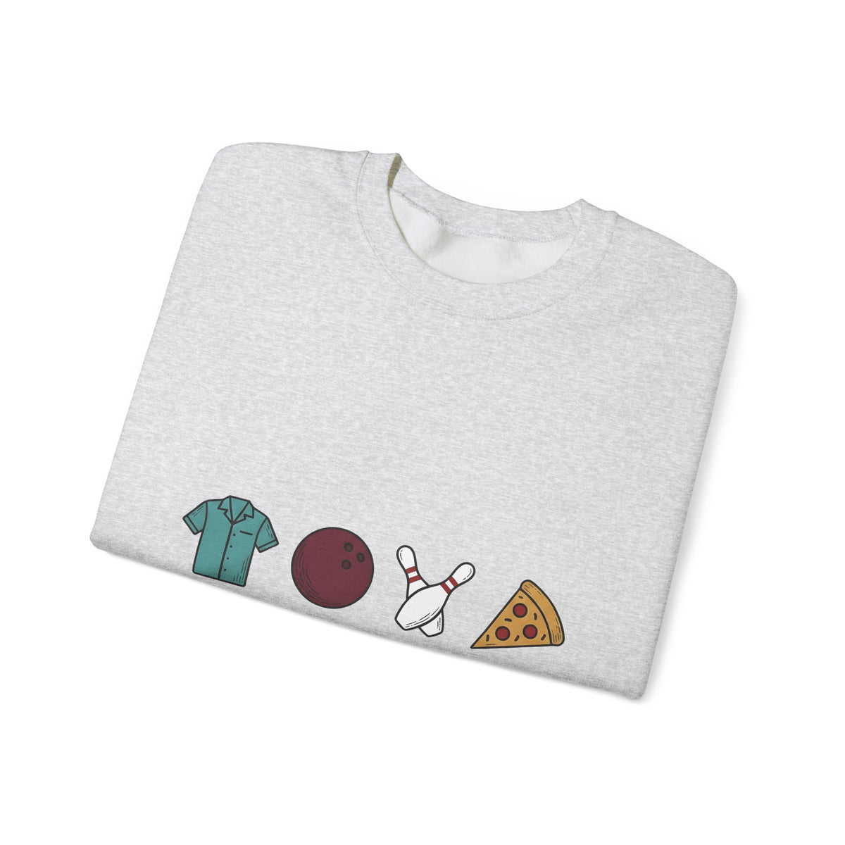 Bowling Symbols Bowling Cuisine Gift Hand Drawn Bowling Icons T Sweatshirt
