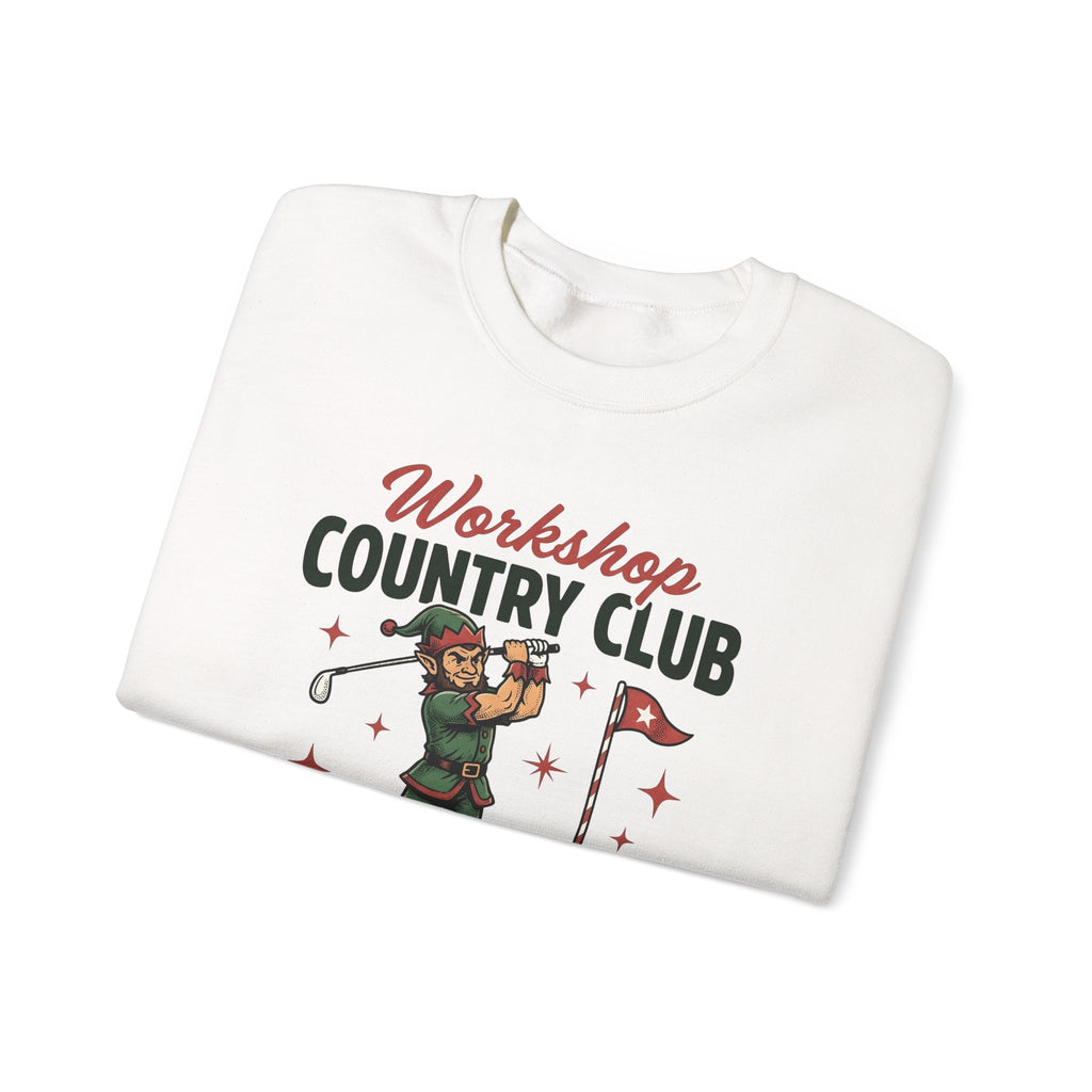 Festive Elf Golf Sweatshirt Christmas Workout Gift Women Sketch Sweatshirt Elf Golfing Sweatshirt Christmas Fan Fitness Graphic Classic Golf Post Sweatshirt