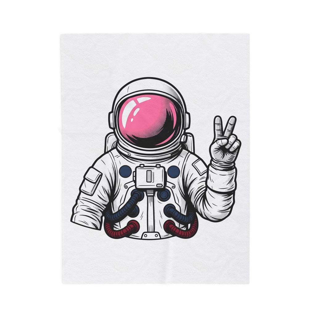 Astronaut Graphic Blanket America Space Gift Women Comic Blanket Cosmonaut Blanket Patriot Fan Galactic Graphic Illustration Cartoon Blanket Retro