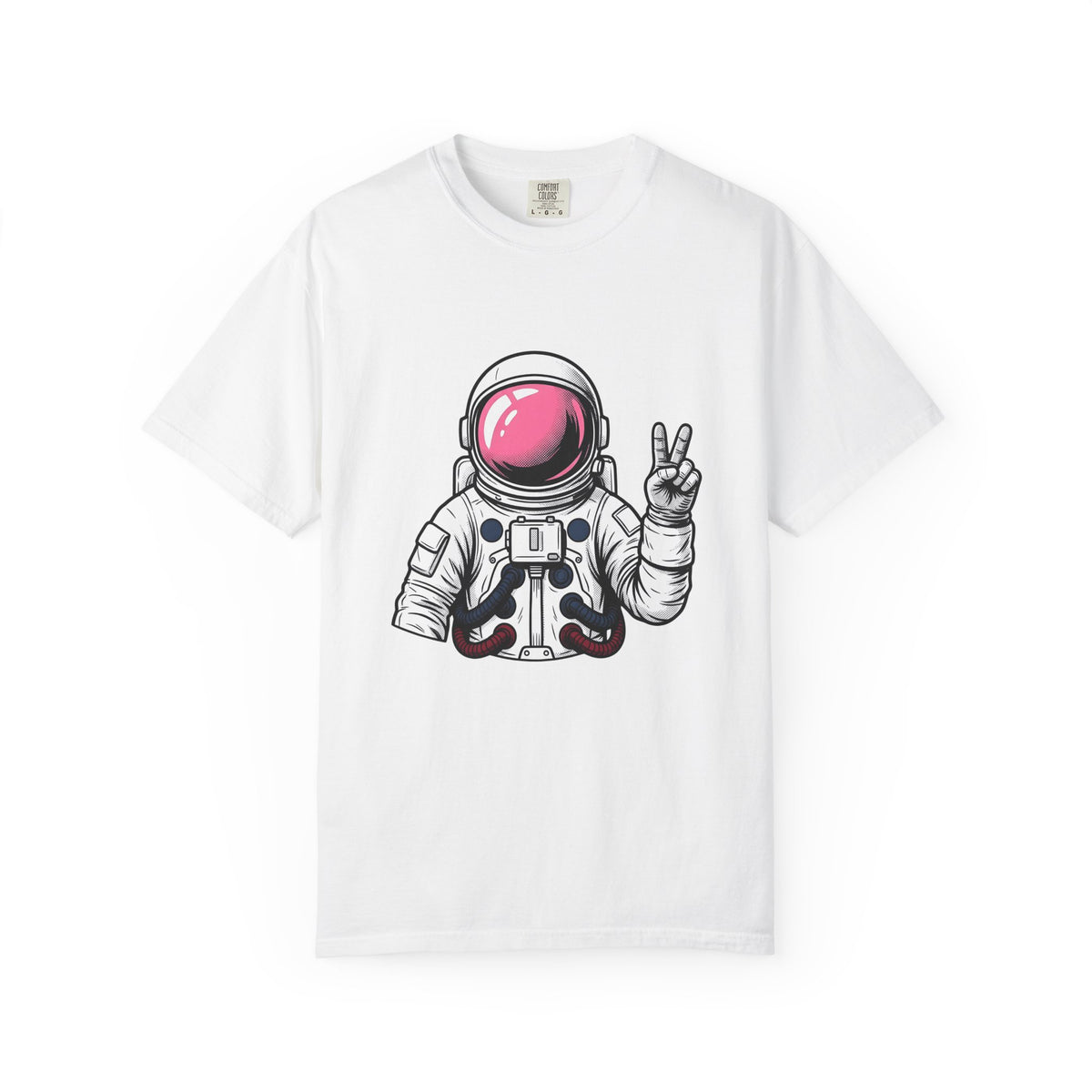 Astronaut Graphic T-Shirt America Space Gift Women Comic T-Shirt Cosmonaut T-Shirt Patriot Fan Galactic Graphic Illustration Cartoon T-Shirt Retro