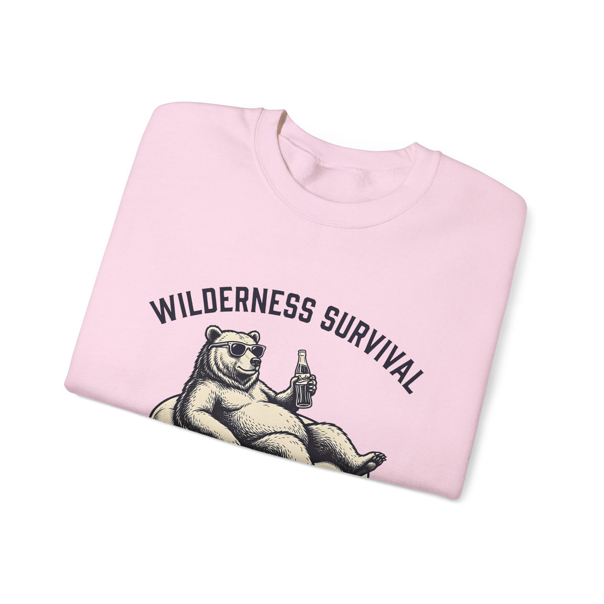 Bear Pool Float Sweatshirt Camping Joke Gift Women Retro Sweatshirt Inflatable Sweatshirt Camper Fan Vintage Sweatshirt Pun Graphic Sketch Shades Sweatshirt
