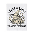 Warlock Toad Blanket Funny Magick Gift Women Old School Blanket Toadstool Blanket Humor Fan Retro Blanket Occult Graphic Outline Flask Blanket