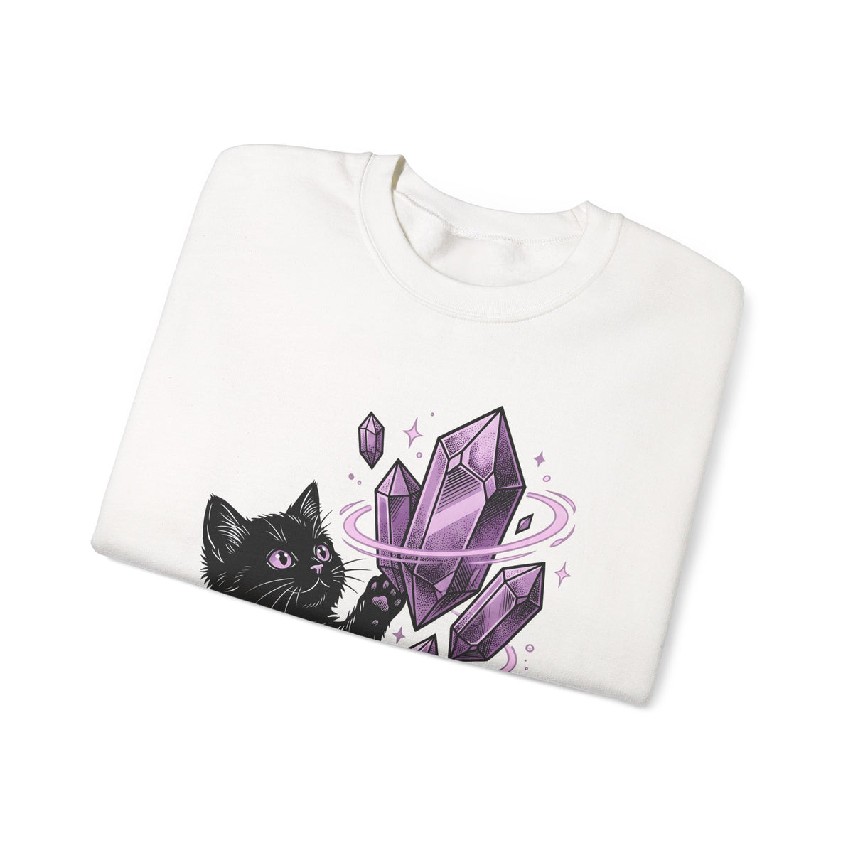 Dark Cat Sweatshirt Cat Occult Gift Women Spiritual Sweatshirt Black Cat Sweatshirt Feline Fan Mystical Graphic Sweatshirt Old School Minerals Sweatshirt