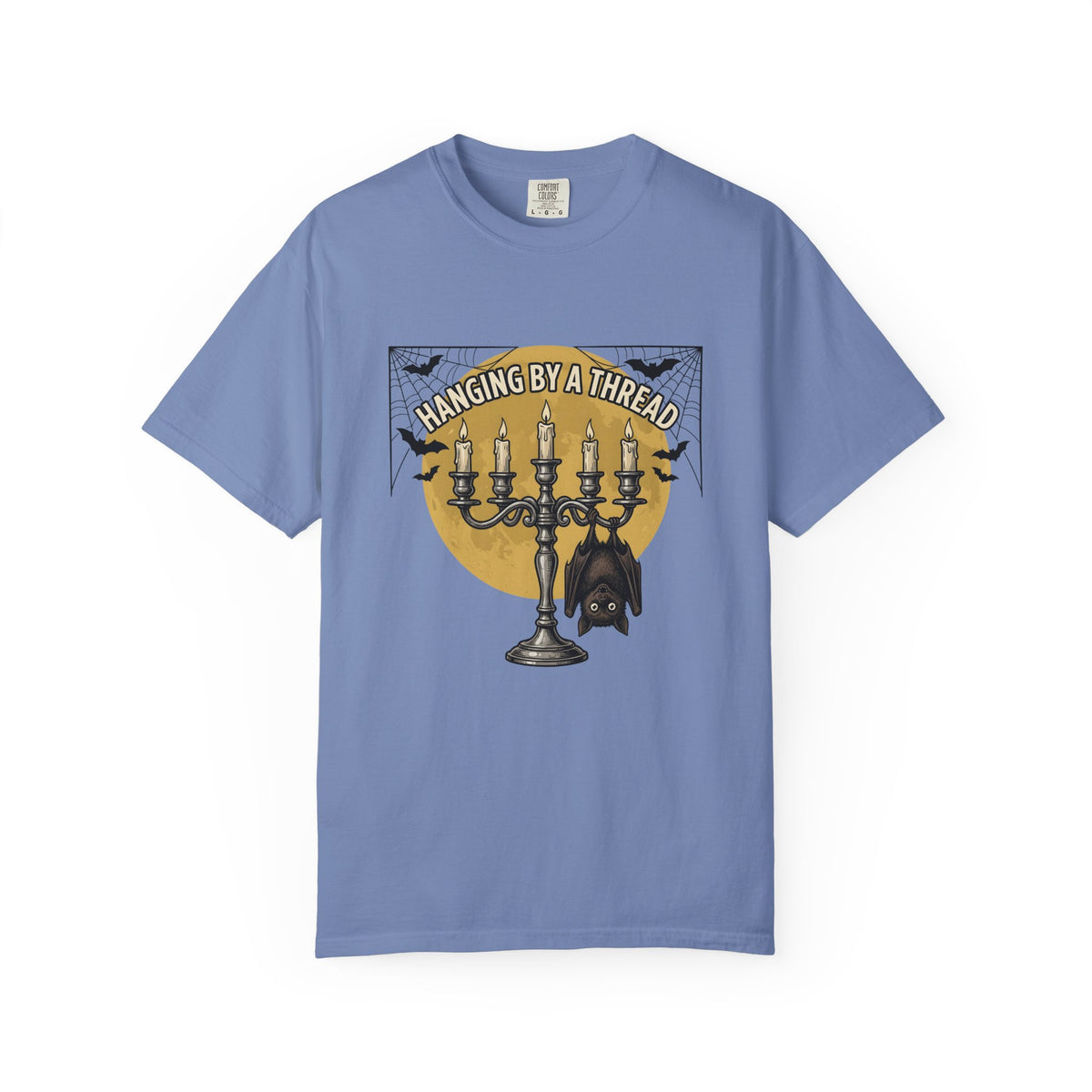 Bat Candelabra T-Shirt Halloween Goth Gift Women Gothic T-Shirt Candelabrum T-Shirt Horror Fan Dark T-Shirt Emo Graphic Vintage Spiderweb T-Shirt