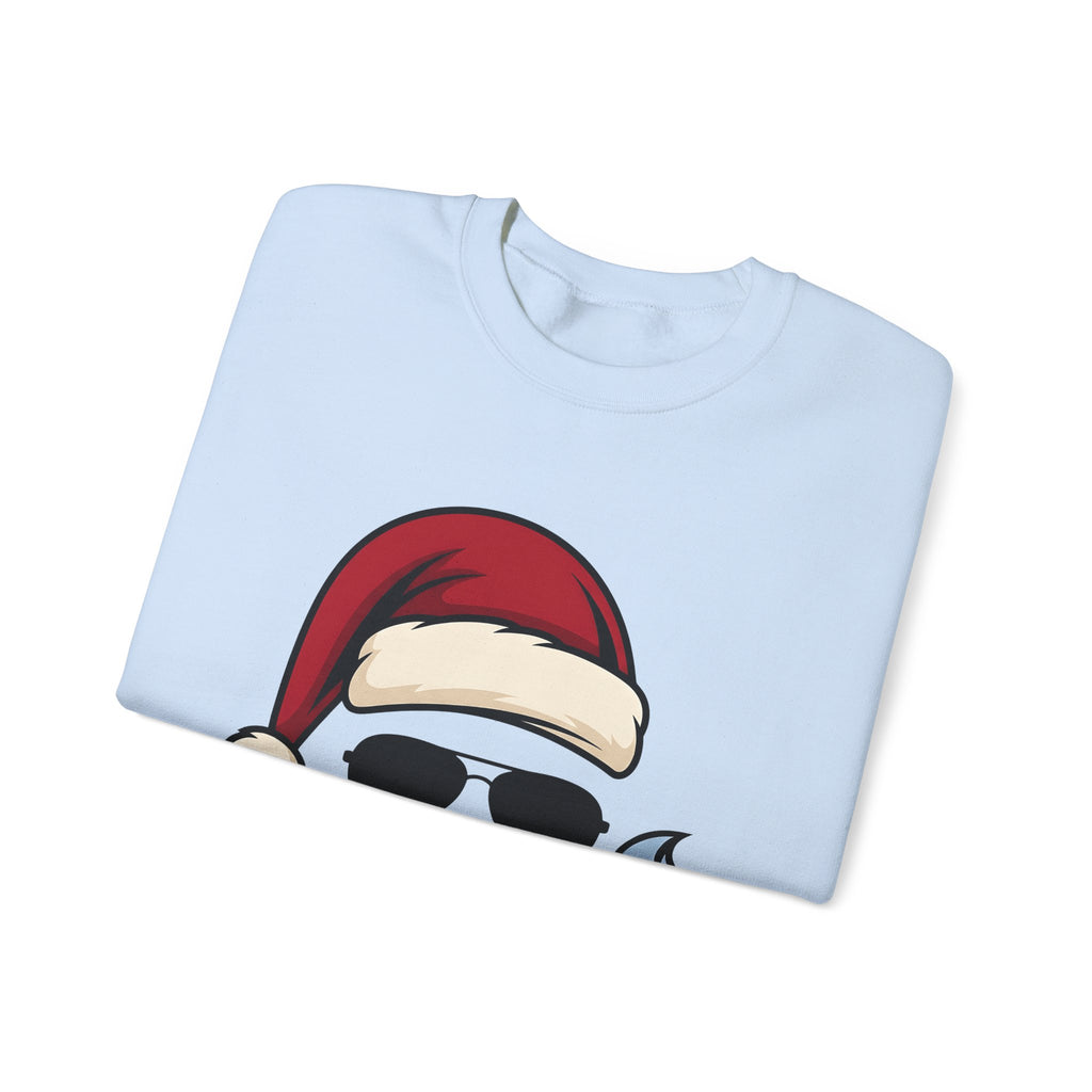 Santa Hat Sunglasses Christmas Humor Gift Cartoon Cool Shades Xmas Fan Funny Retro Smoking Sweatshirt
