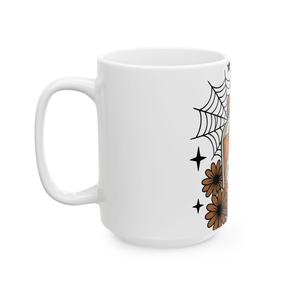 Toxin Flask Mug Halloween Horror Gift Women Rustic Mug Poison Bottle Mug Horror Fan Scary Graphic Mug Cartoon Eyeball Mug