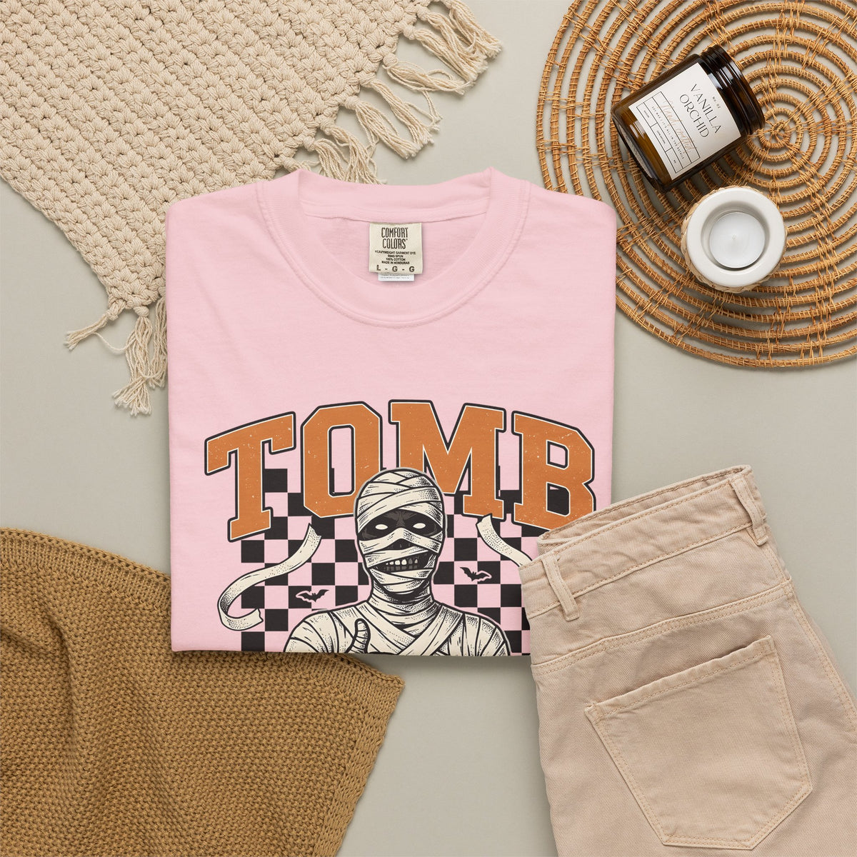 Wrapped Mummy T-Shirt Halloween Fright Gift Women Old School T-Shirt Mummy T-Shirt Horror Fan Scary T-Shirt Scare Graphic