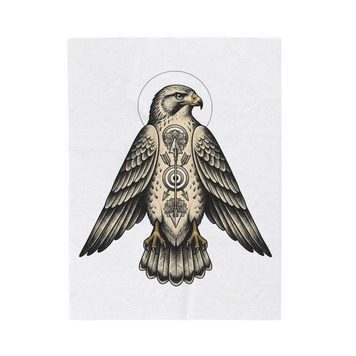 Eagle Design Blanket Sports Wildlife Gift Women Tribal Blanket Bald Eagle Blanket Athlete Fan Native Blanket Wildlife Graphic Classic Spear Blanket